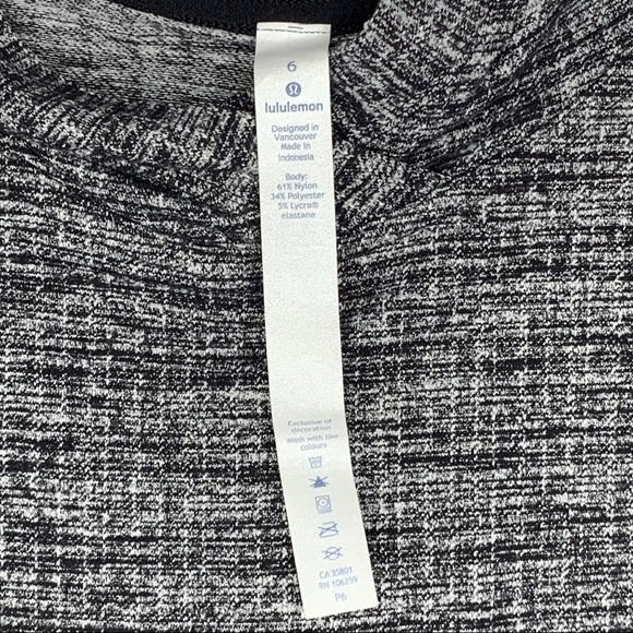 Lululemon Extra Mile Hoodie Black/White Size 6 - Picture 8 of 15